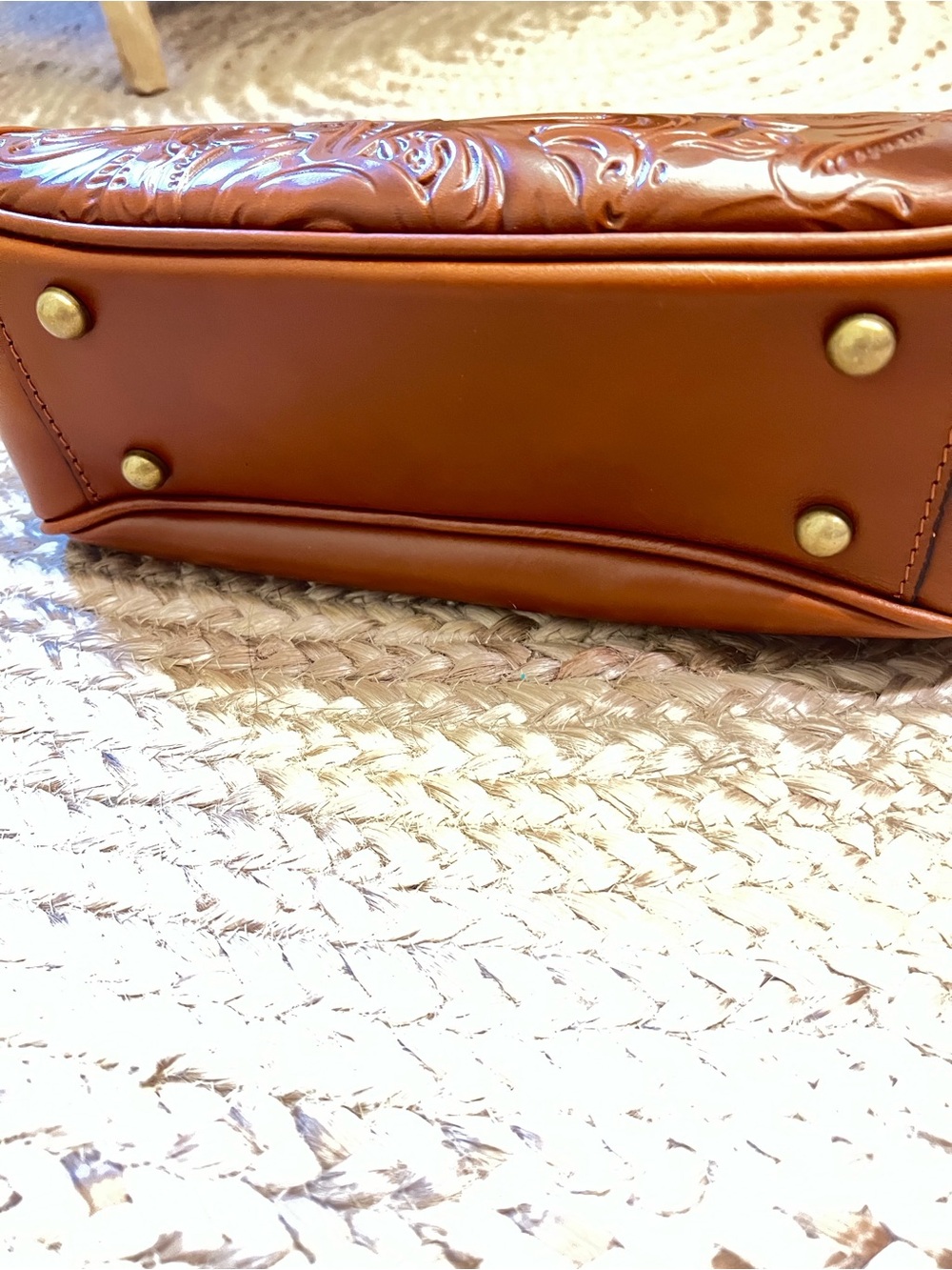 Patricia Nash Gracchi Tan Tooled Leather Bag ⭐️ - Picture 2 of 7